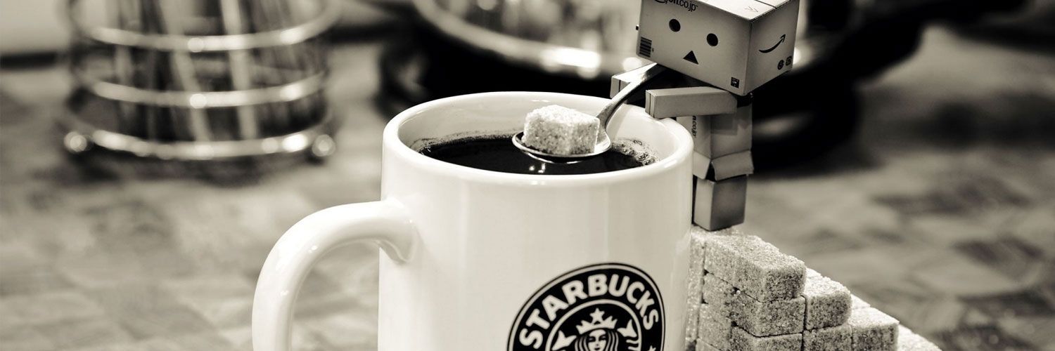Danbo Starbucks Coffee Twitter Cover & Twitter Background