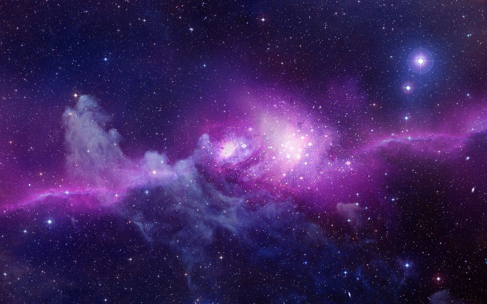 Purple Galaxy HD Wallpaper for Desktop - Cool Wallpapers