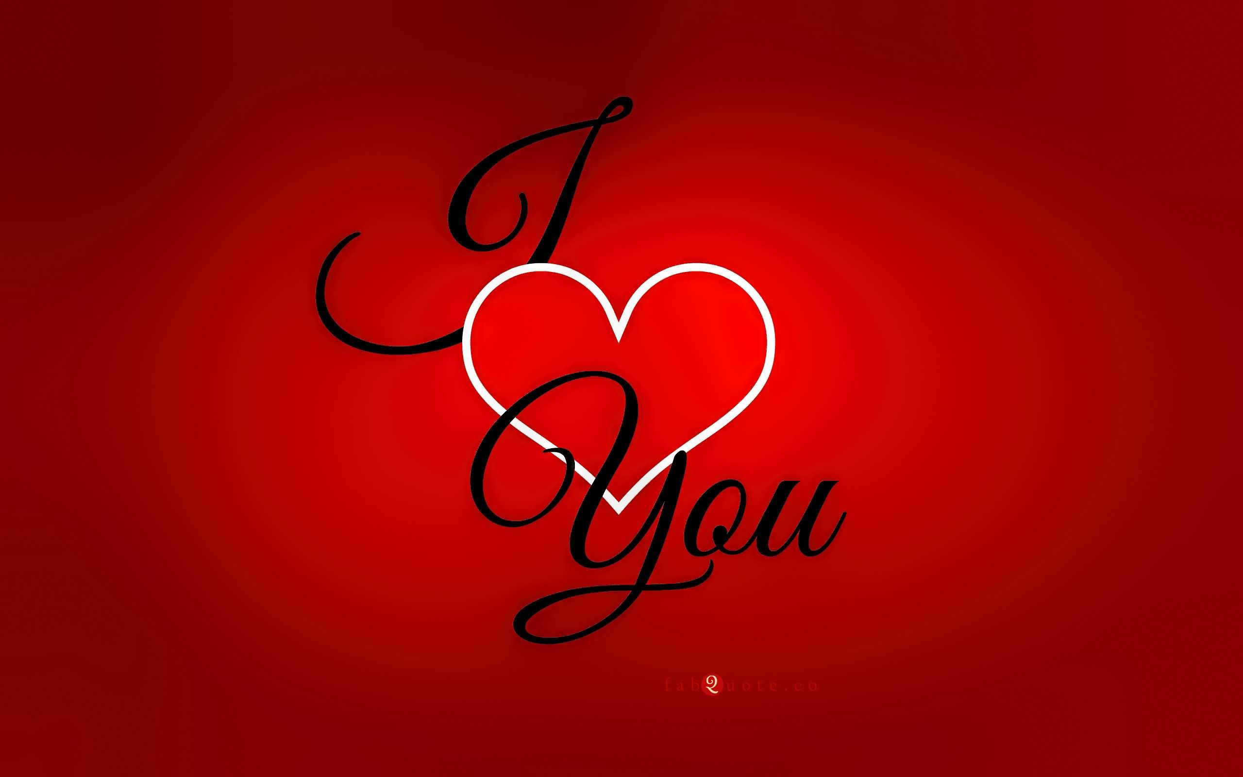 I Love You Heart Red Wallpaper | PunjabiGraphics.com