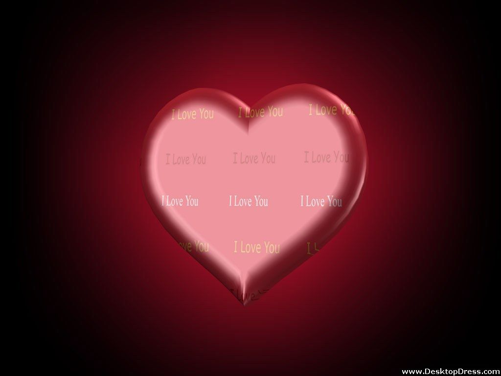Desktop Wallpapers » 3D Backgrounds » I Love You Red Heart » www ...