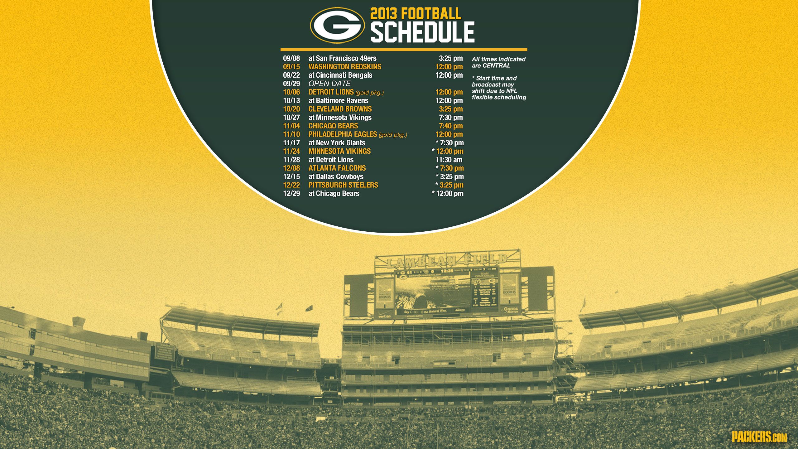 Packers.com Wallpapers 2013 Miscellaneous