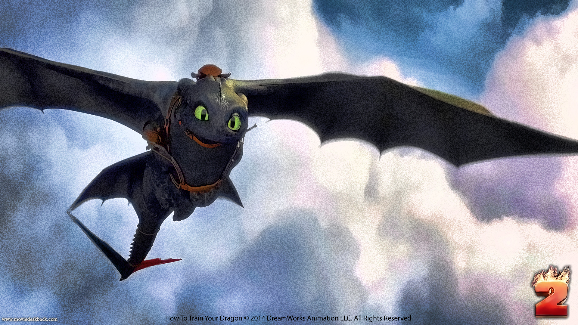 How To Train Your Dragon 2 Toothless Flying - wallpaper.