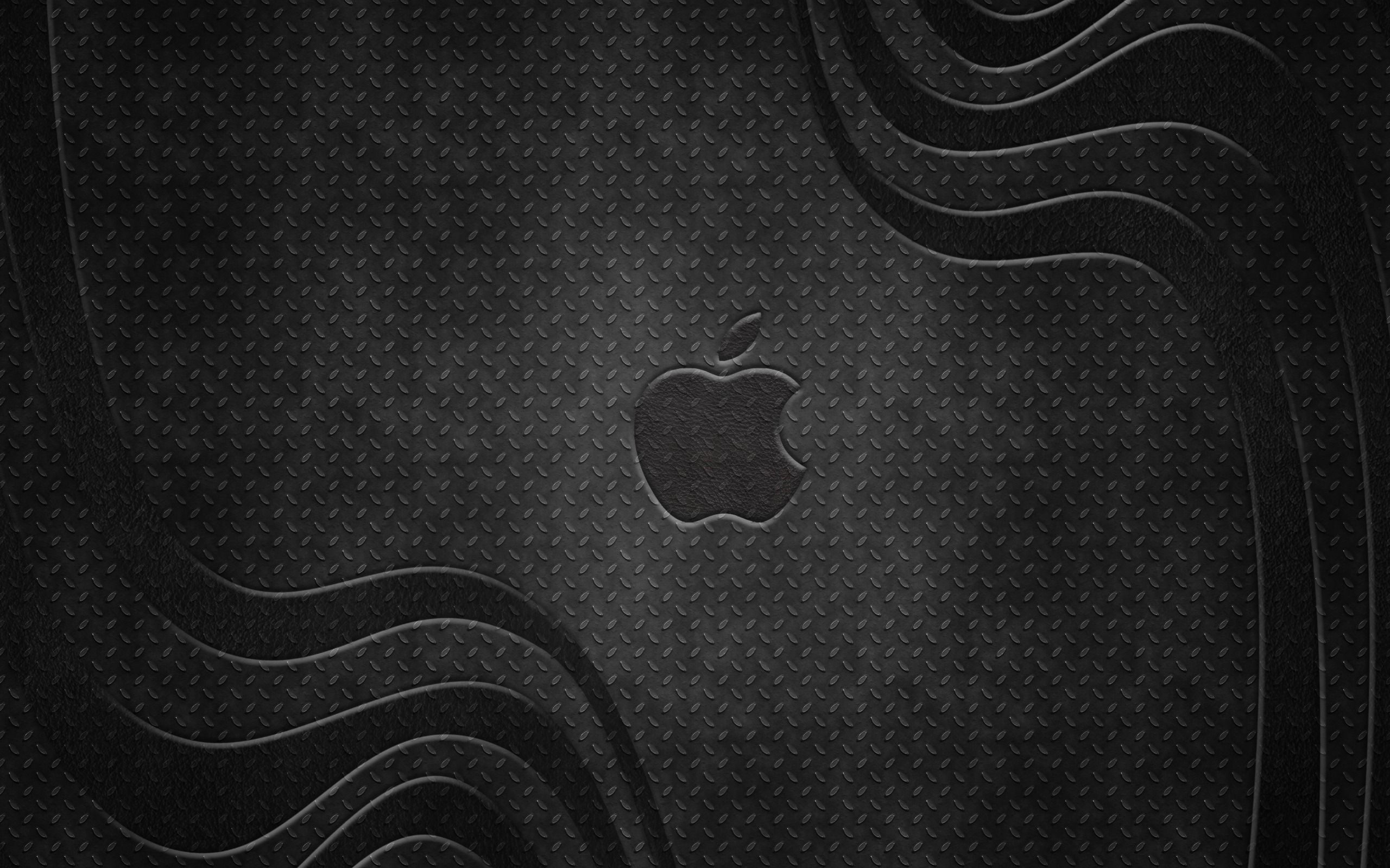 Apple logo on a metallic pattern Wallpaper 27316
