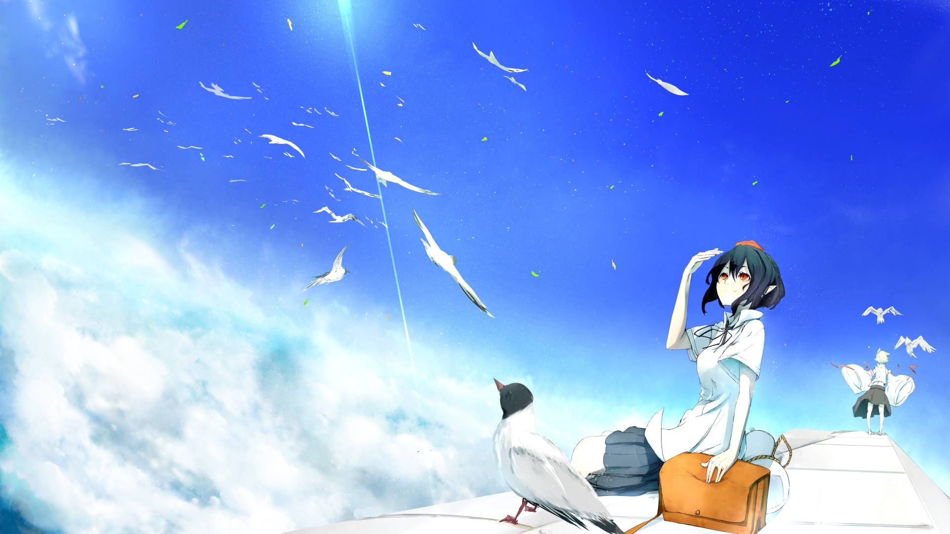 Blue Anime Scenery HD Wallpaper 1920x1080 ID45761