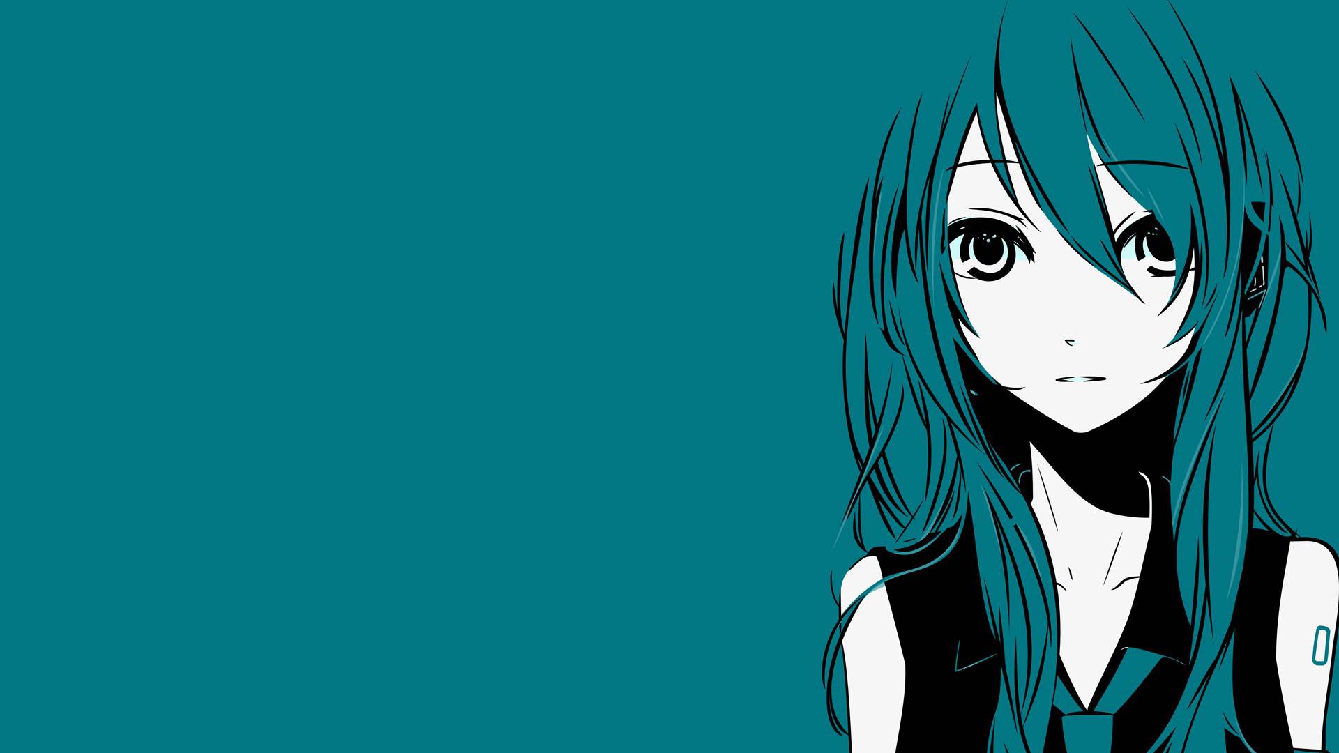 Blue Anime Girl HD Wallpaper 1920x1080 ID47743