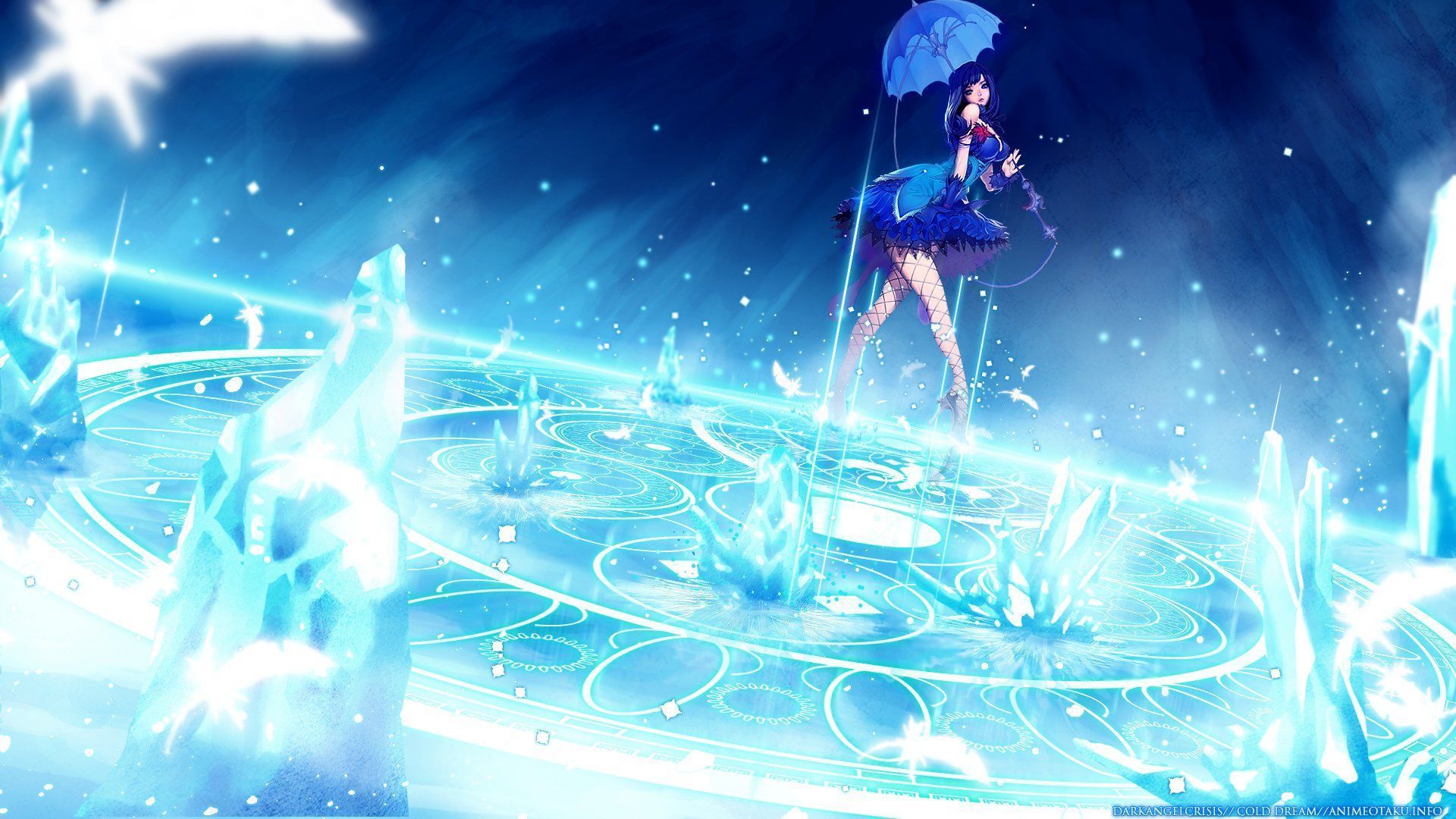 Anime Girl With Blue Dress Wallpaper WallDevil - Best free HD