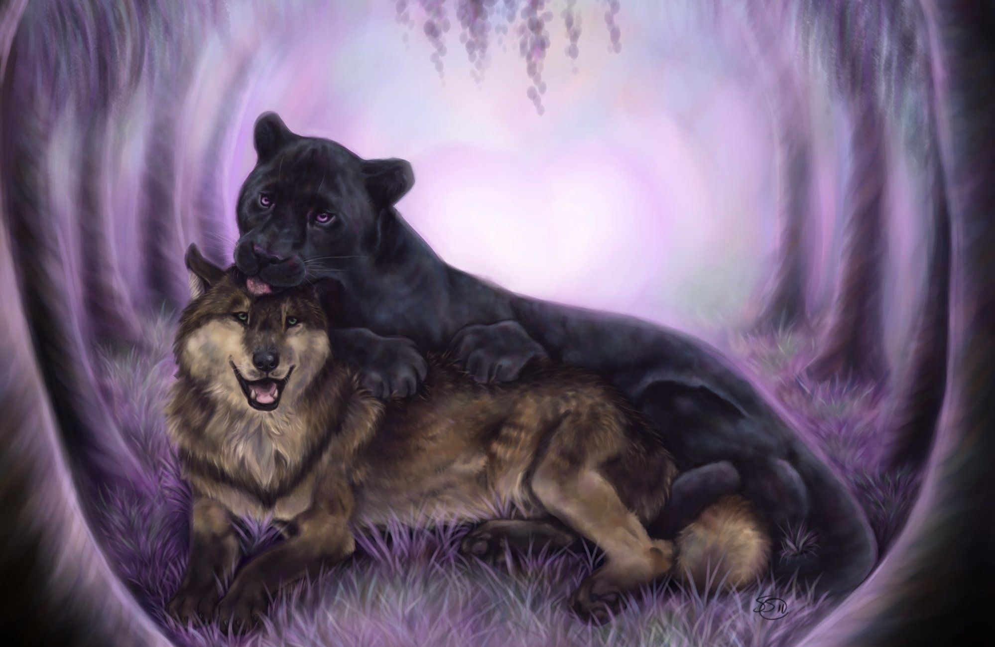 Wolf art black animal panther wallpaper | 1998x1299 | 172052 ...