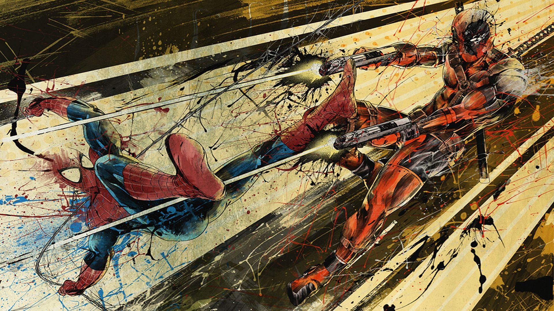 1 Spiderman Vs Deadpool HD Wallpapers | Backgrounds - Wallpaper Abyss