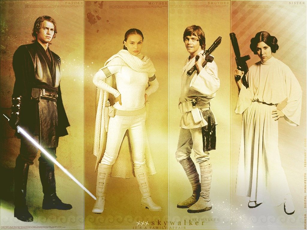 Star Wars - Anakin/Vader and Princess Leia Wallpaper (34047902 ...