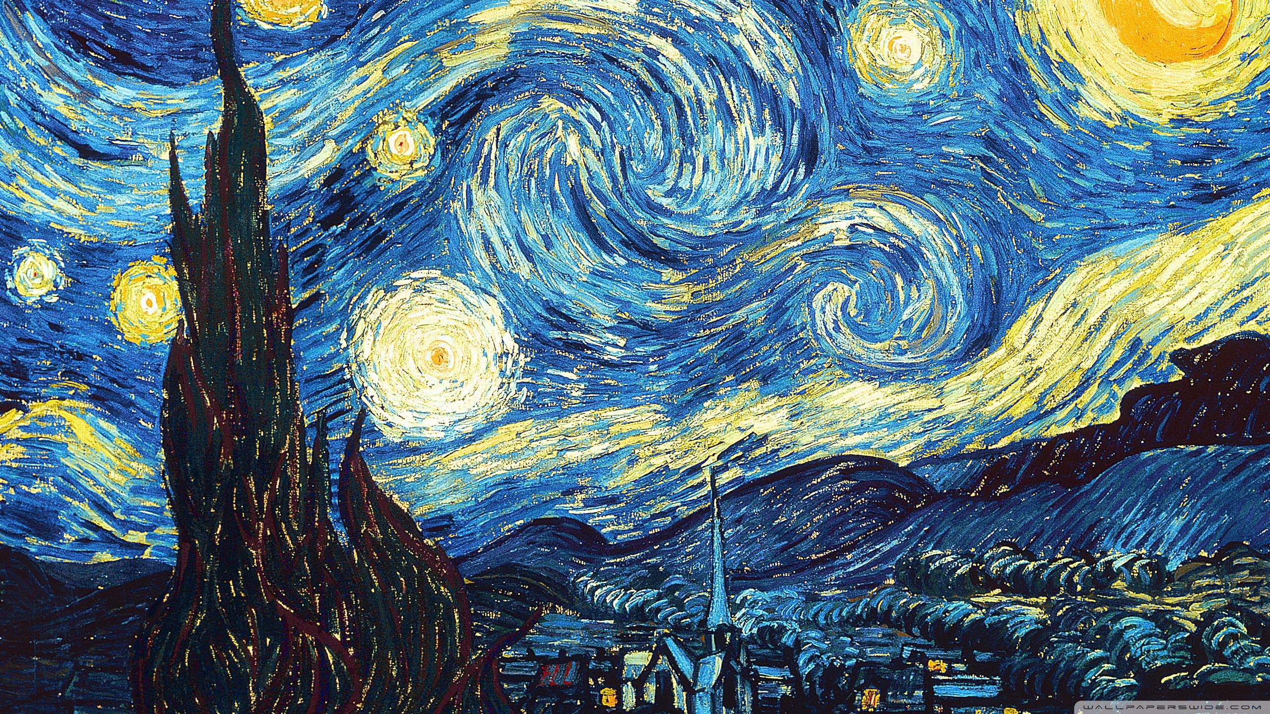 The Starry Night HD desktop wallpaper : Widescreen : High ...