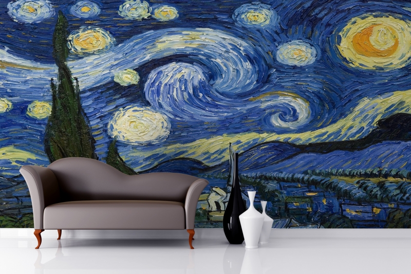Starry Night by Van Gogh Wallpaper Mural | MuralsWallpaper.co.uk