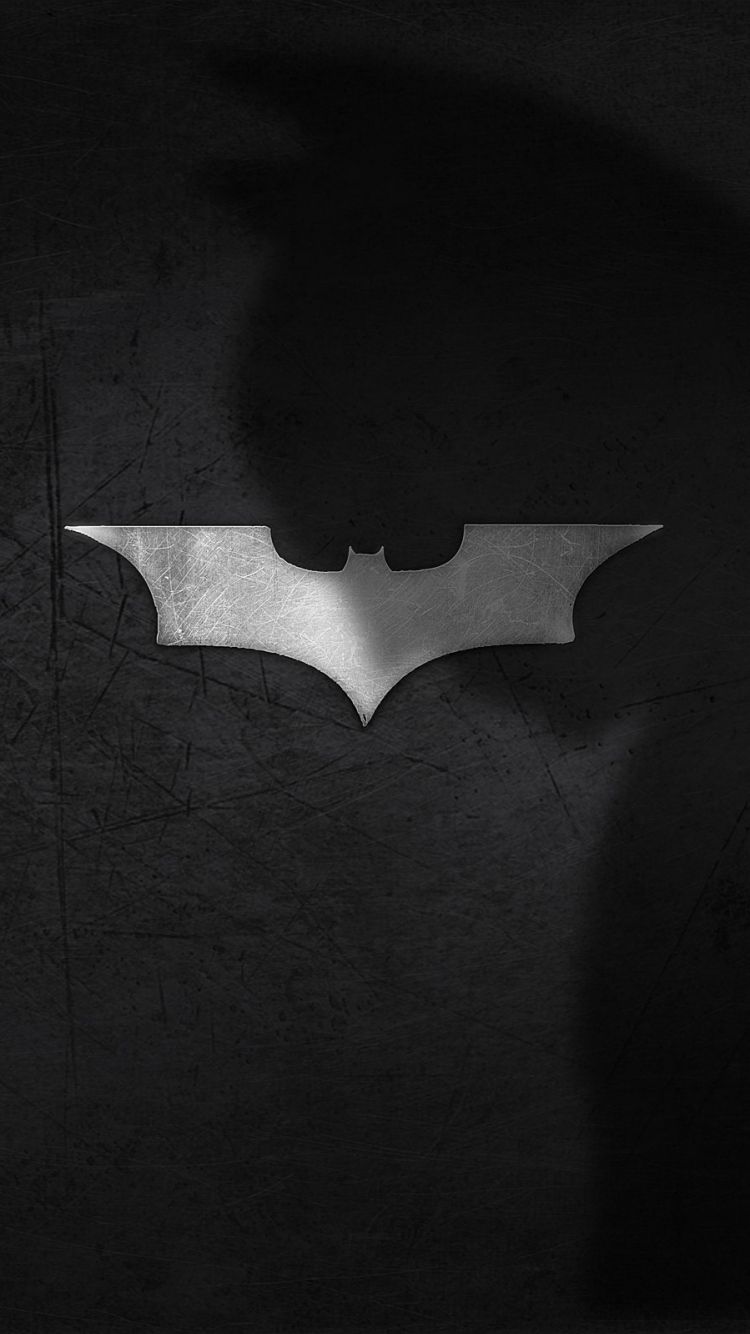 Download Wallpaper 750x1334 Shadow, Logo, Batman, Dark knight