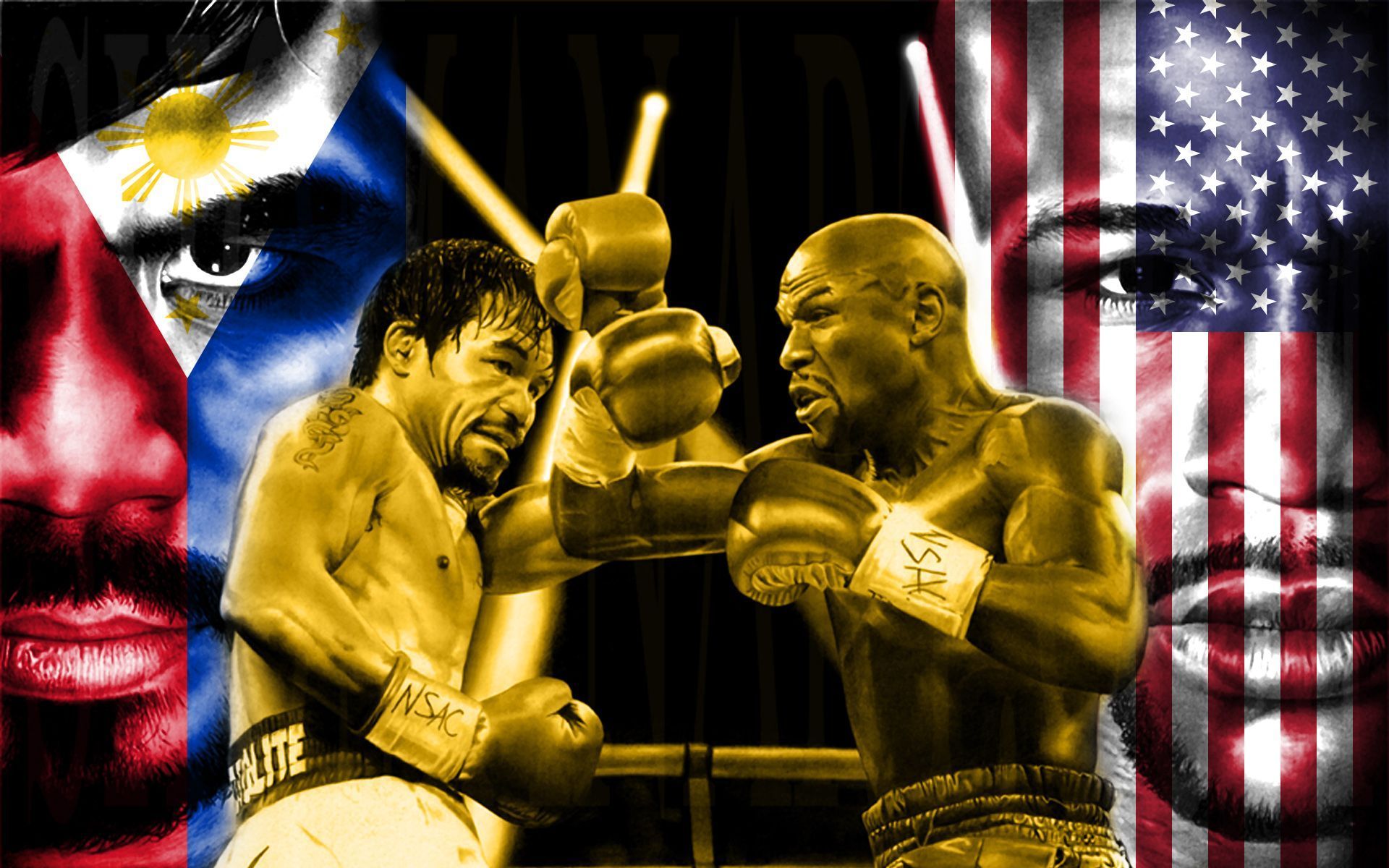 Manny Pacquiao Philippines vs Floyd Mayweather US 2015 Boxing Wallpaper