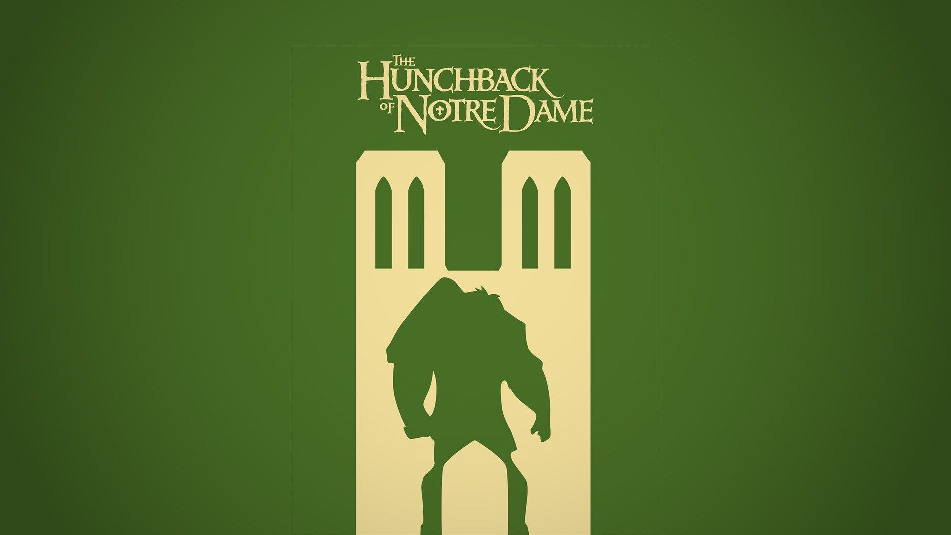 the hunchback of notre dame minimalist monster vector green ...