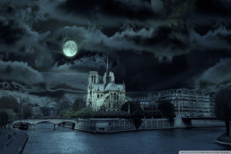 Notre Dame de Paris At Night HD desktop wallpaper : High ...
