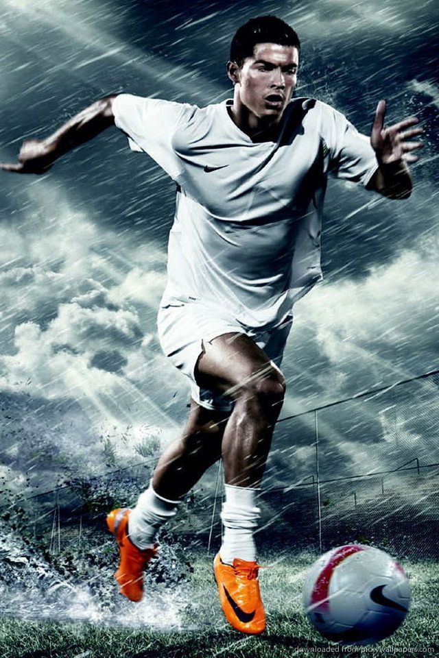 Download Cristiano Ronaldo Through The Rain Wallpaper For iPhone 4