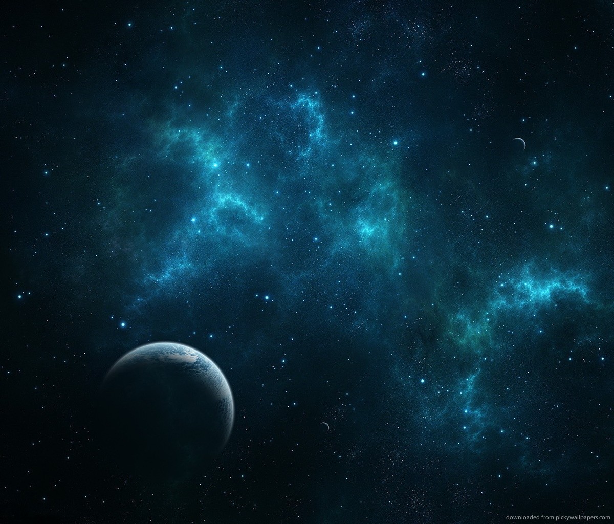 Blue Space Galaxy Wallpaper - Pics about space