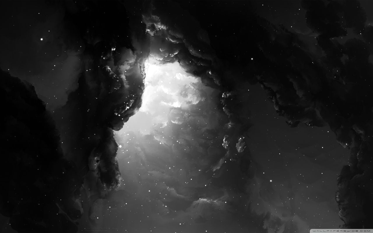 Black and White Nebula Wallpaper - Pics about space