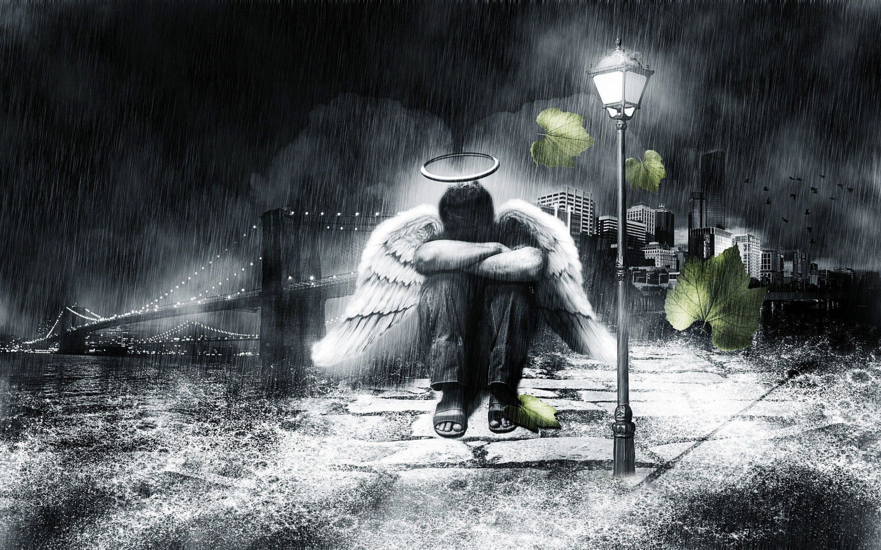 Самого грустного человека. Это одиночество. Мрачное настроение. Печаль. Одинокий ангел.