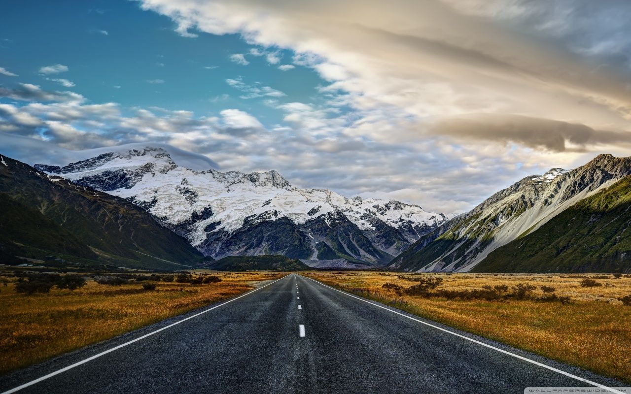 Road To Mount Cook HD desktop wallpaper Widescreen High resolution