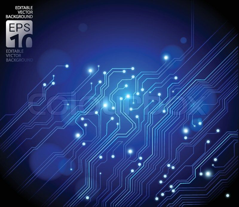 High tech vector background with circuit board texture Vector