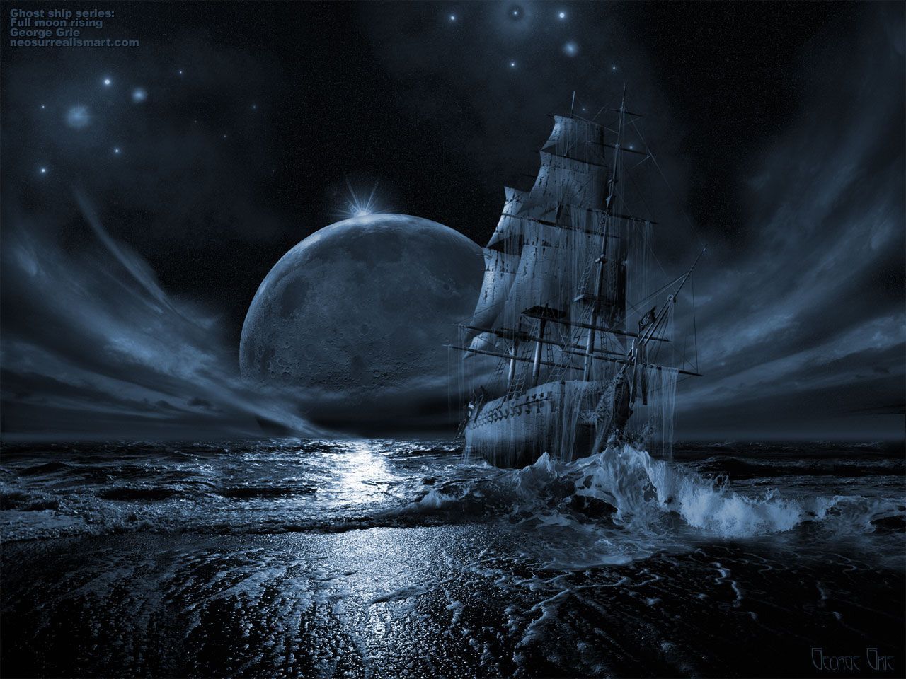 Ghost ship series: Full moon rising Wallpapers - HD Wallpapers 29368