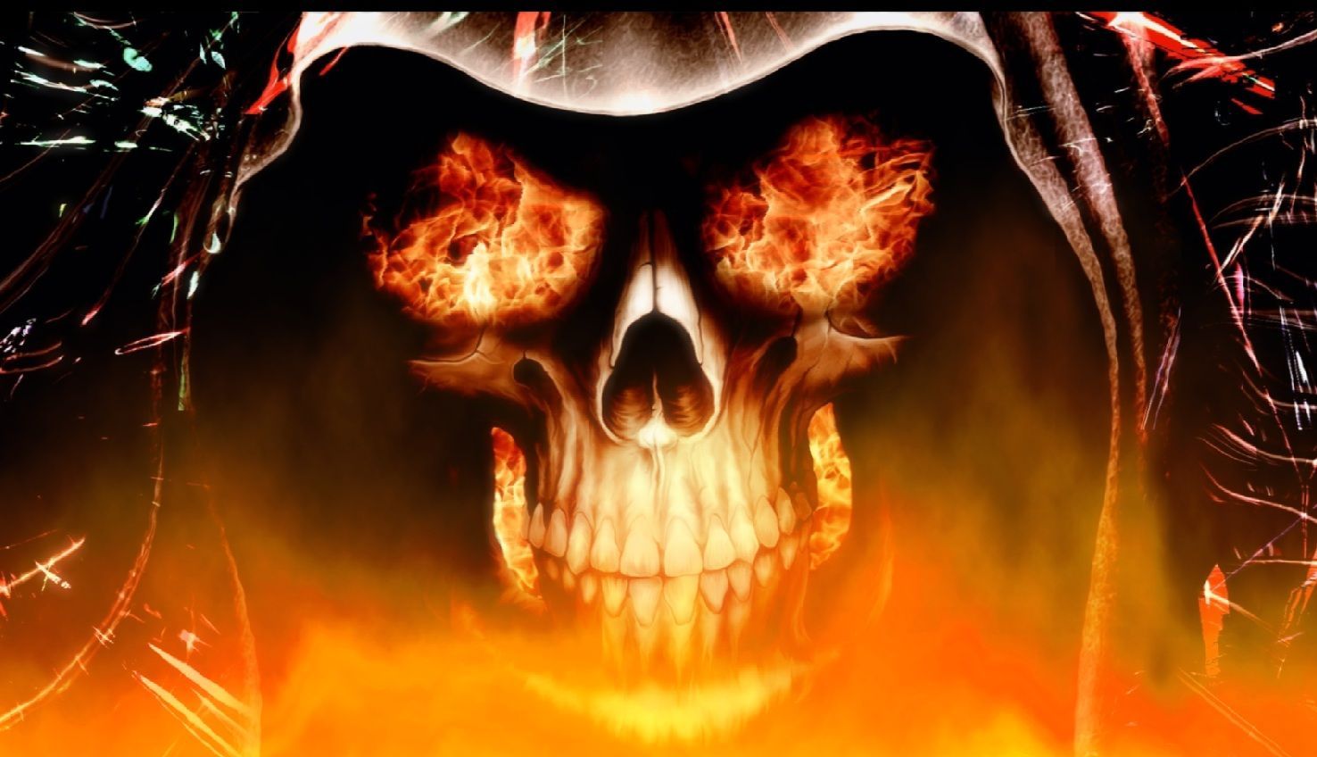 Download Fire Skull Animated Wallpaper DesktopAnimated.com