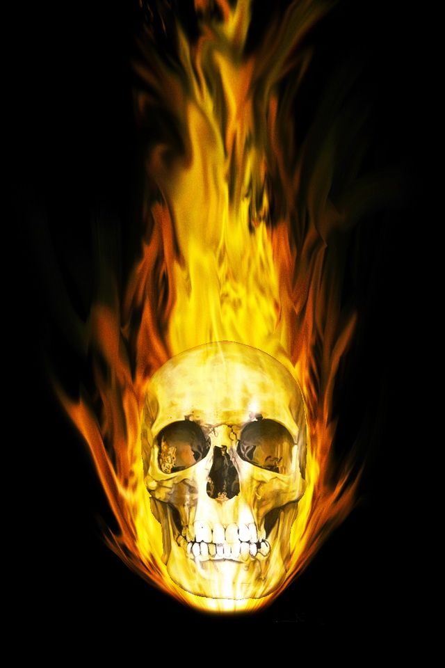 Iphone wallpaper - human skull on fire iphone wallpapers - and other