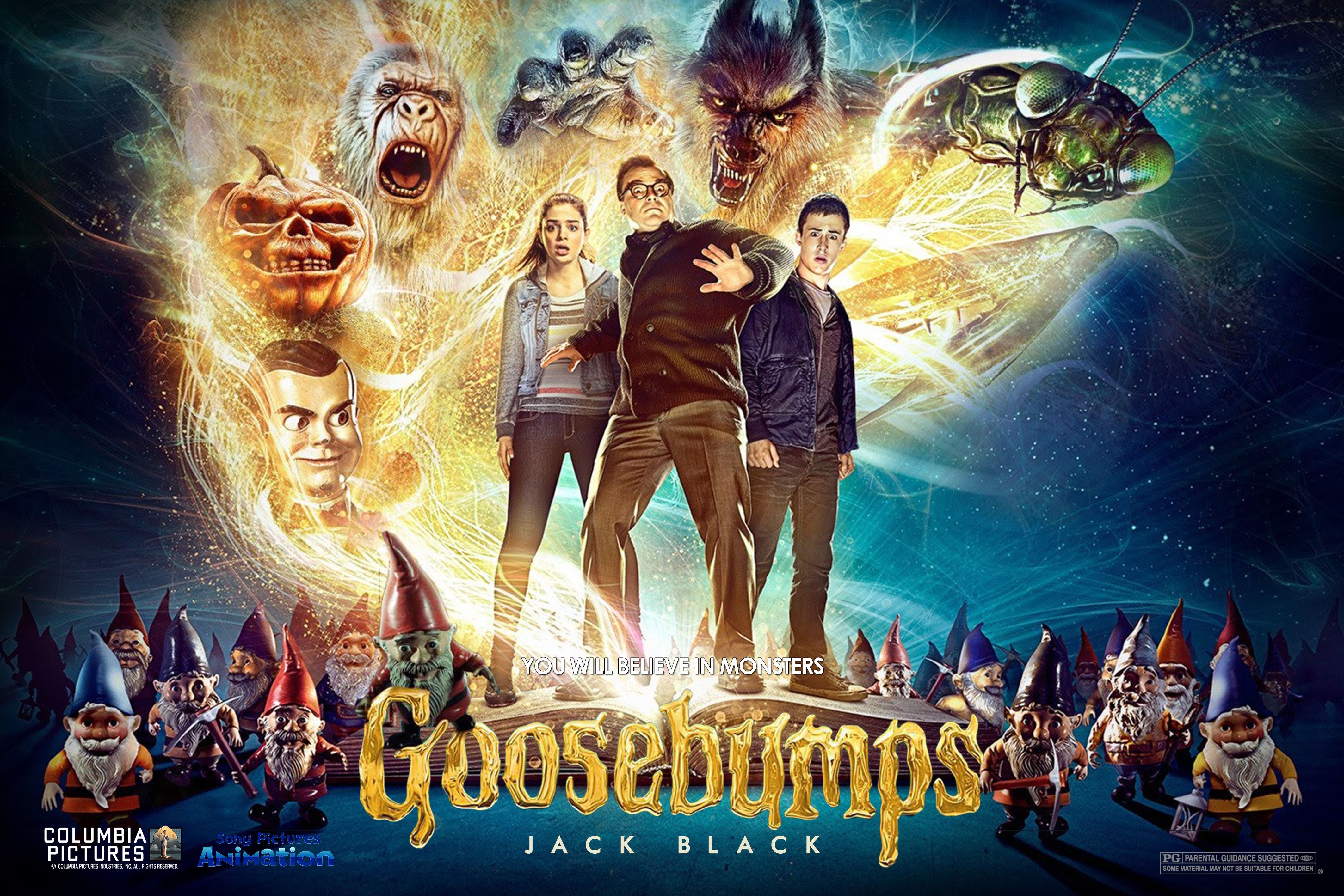 COVERS.BOX.SK ::: Goosebumps (2015) Blu-ray/3D & DVD + Wallpaper ...