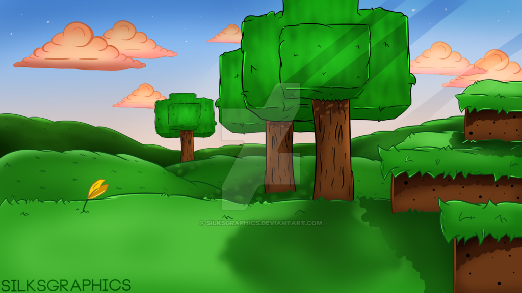Minecraft Hills Background Art by SilksGraphics on DeviantArt