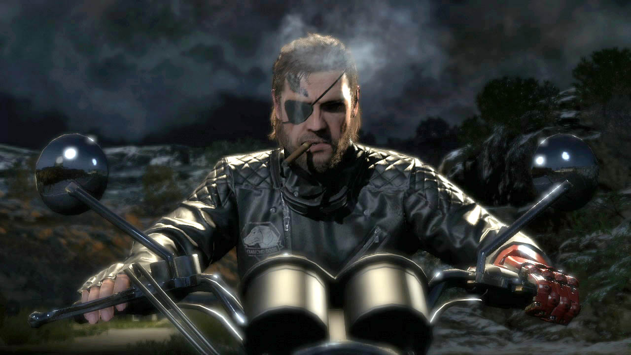 Big Boss Naked Snake on a Motorbike - Metal Gear Solid V The