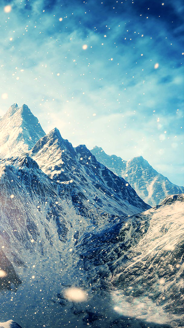 Snow Mountains Landscapes The Elder Scrolls V Skyrim - The iPhone