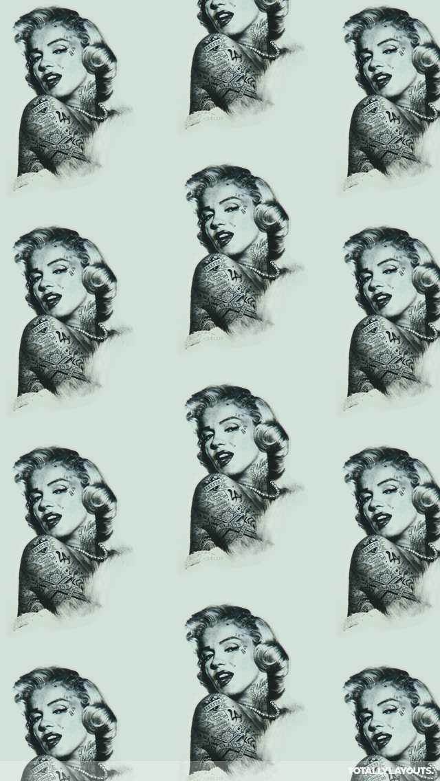 Green Rockstar Marilyn Monroe iPhone Wallpaper - Iconic Wallpapers