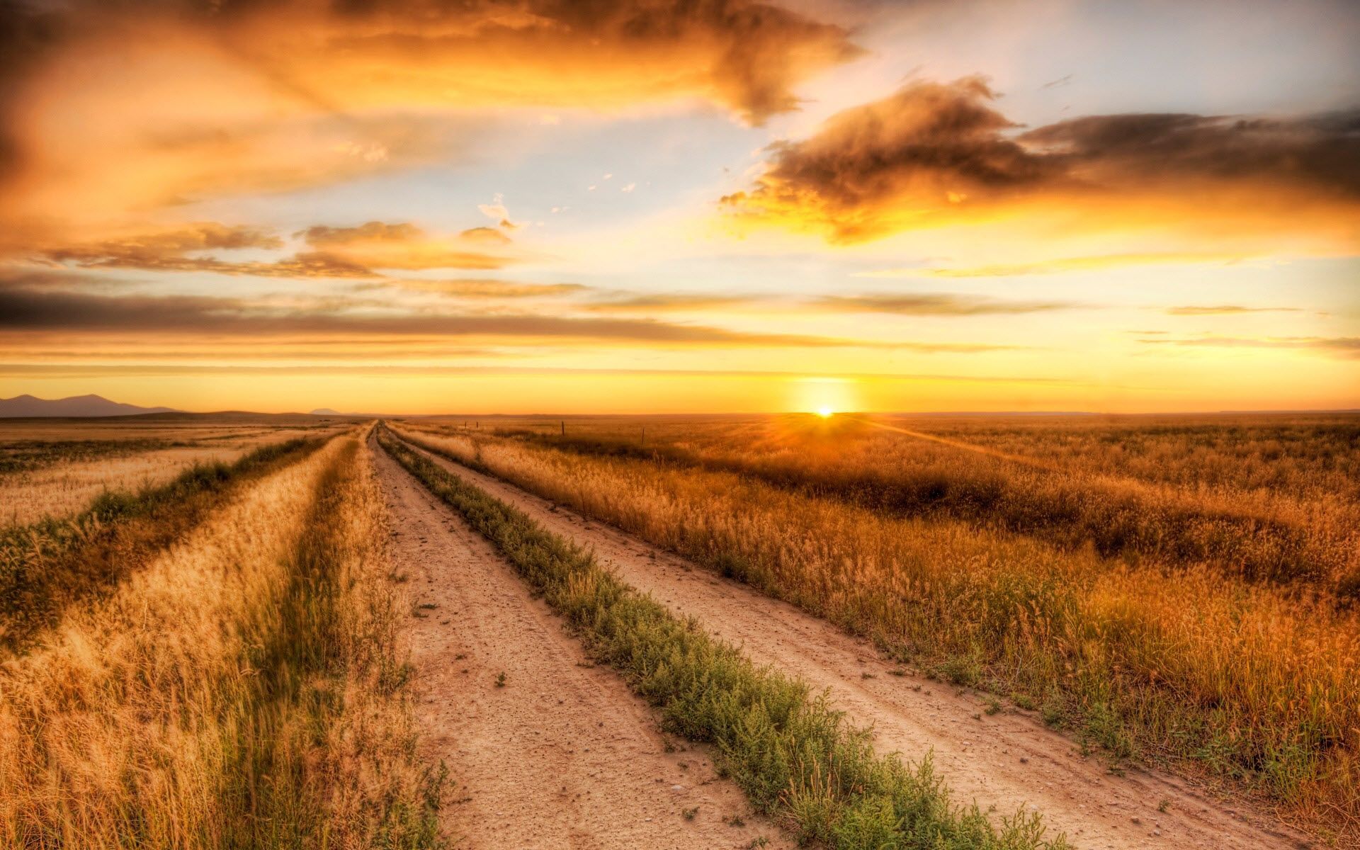 Dirt Road Sunset Wallpaper Background For PC - Global Orphan Care