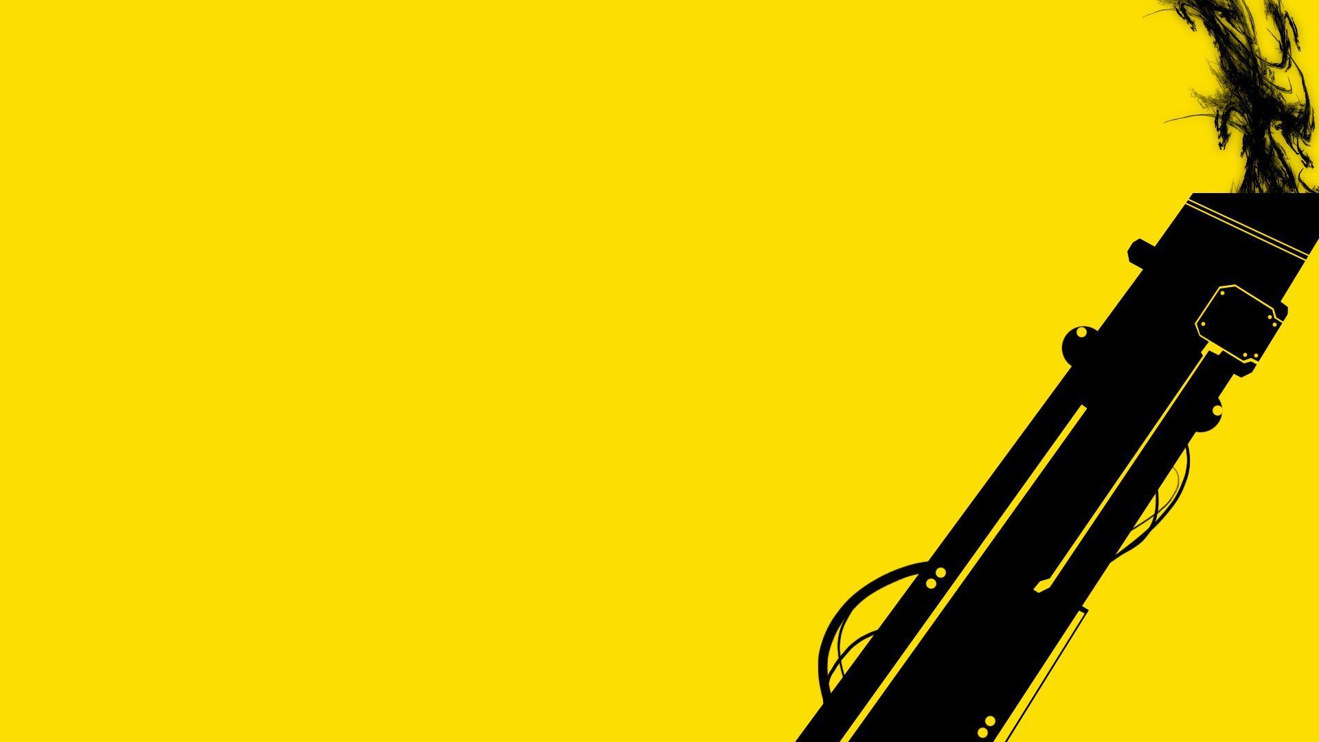Black Gun On Yellow Background Wallpaper PC #5650 Wallpaper | High ...