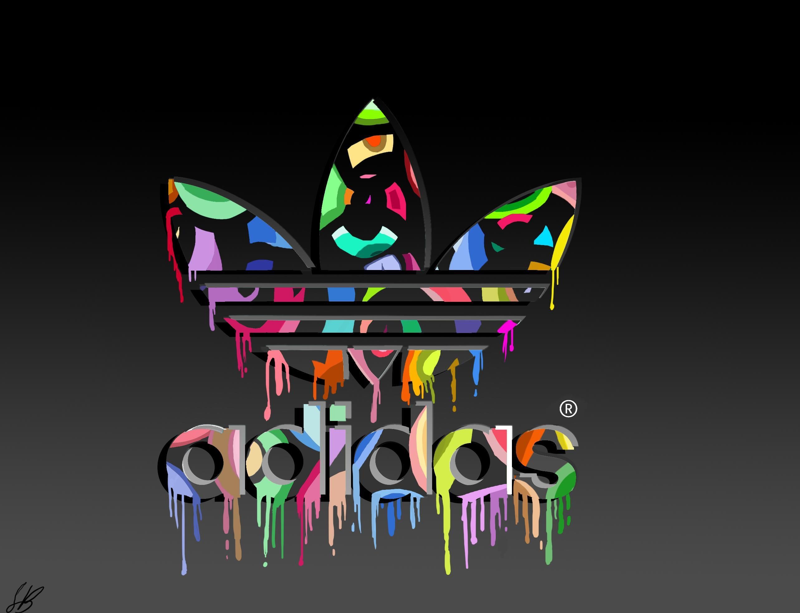 Wallpapers Logo Adidas Group 70 - hd luckys rainbow adidas shirt roblox paint splatter