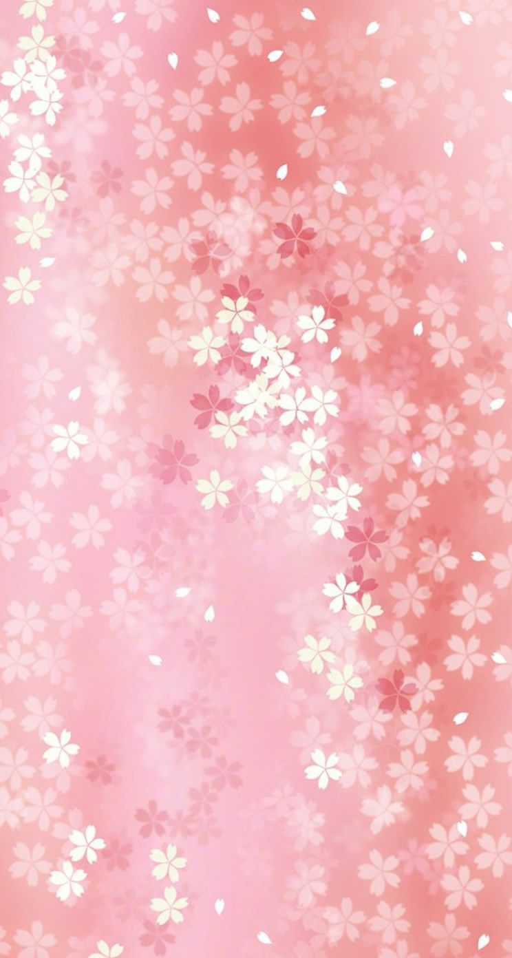 Pure Dreamy Pink Flower Pattern Background iPhone 5s Wallpaper ...