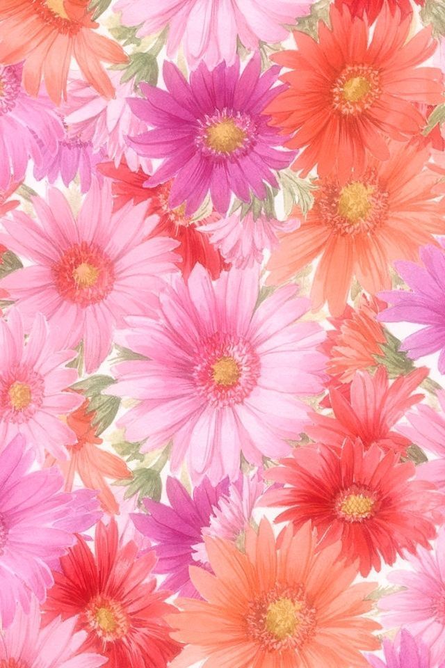 Cute Pink Flowers Iphone 4 Wallpapers Free 640x960 Nice Hd Iphone ...