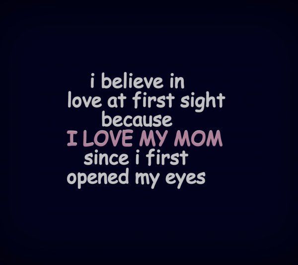 I LOVE YOU - MOM on Pinterest Mothers Love, Love Words and other