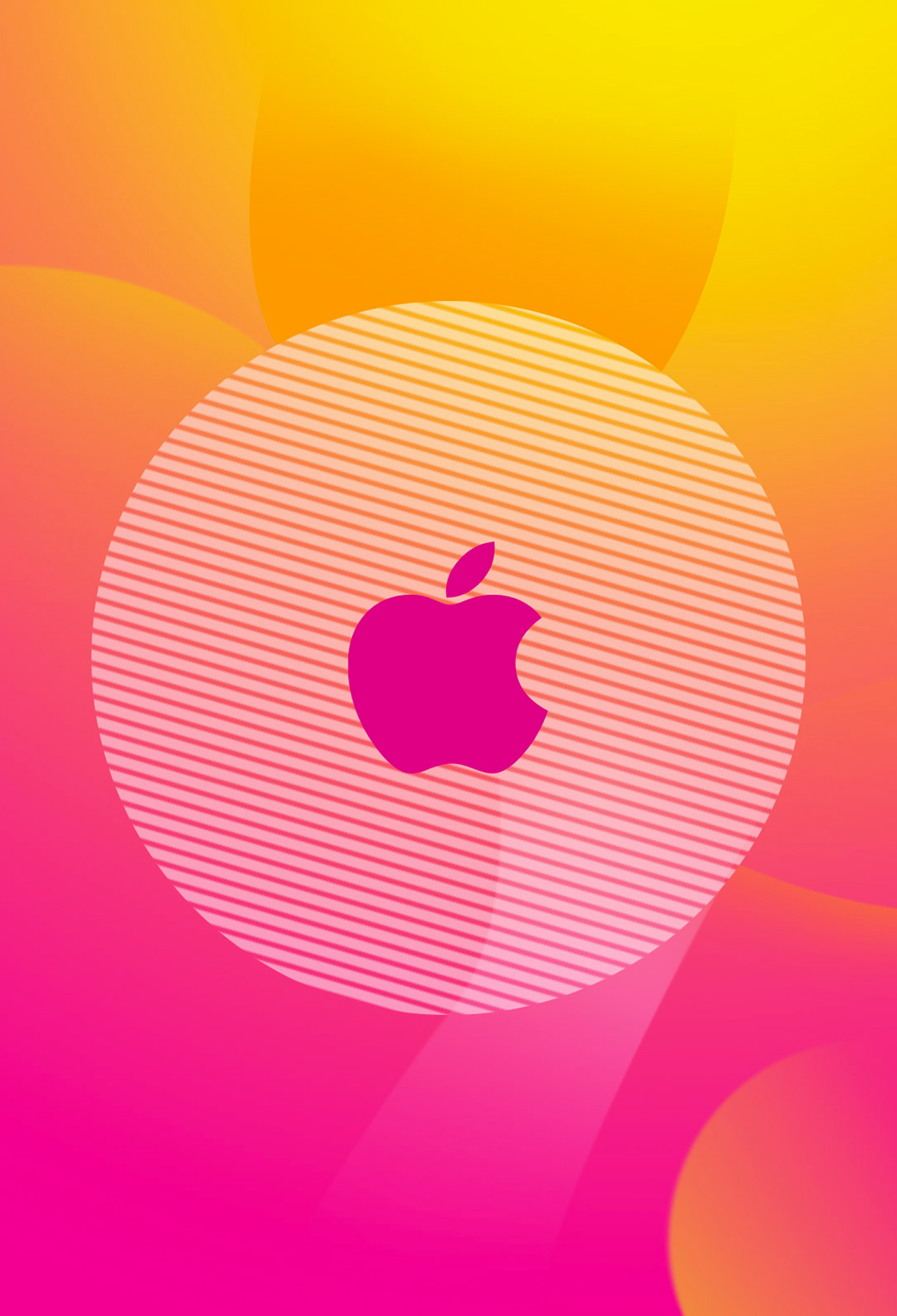 Orange apple logo with black background iphone full hd photo ...