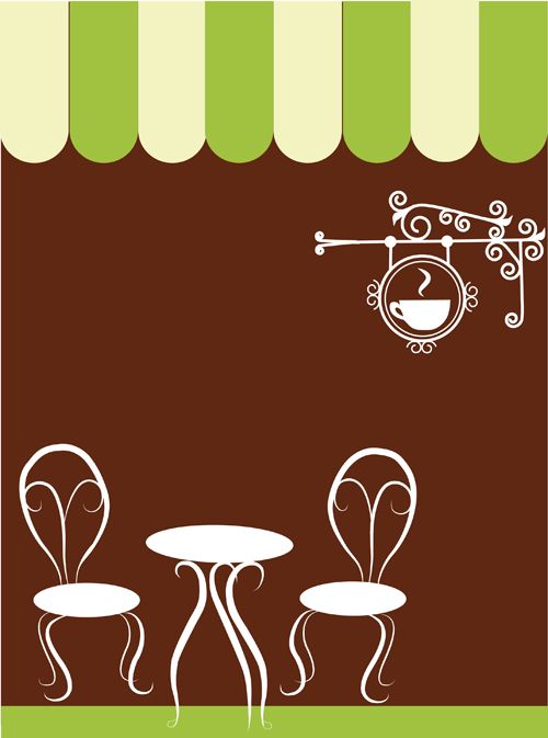 Vector of Vintage cafe menu background art 02 - Vector Background