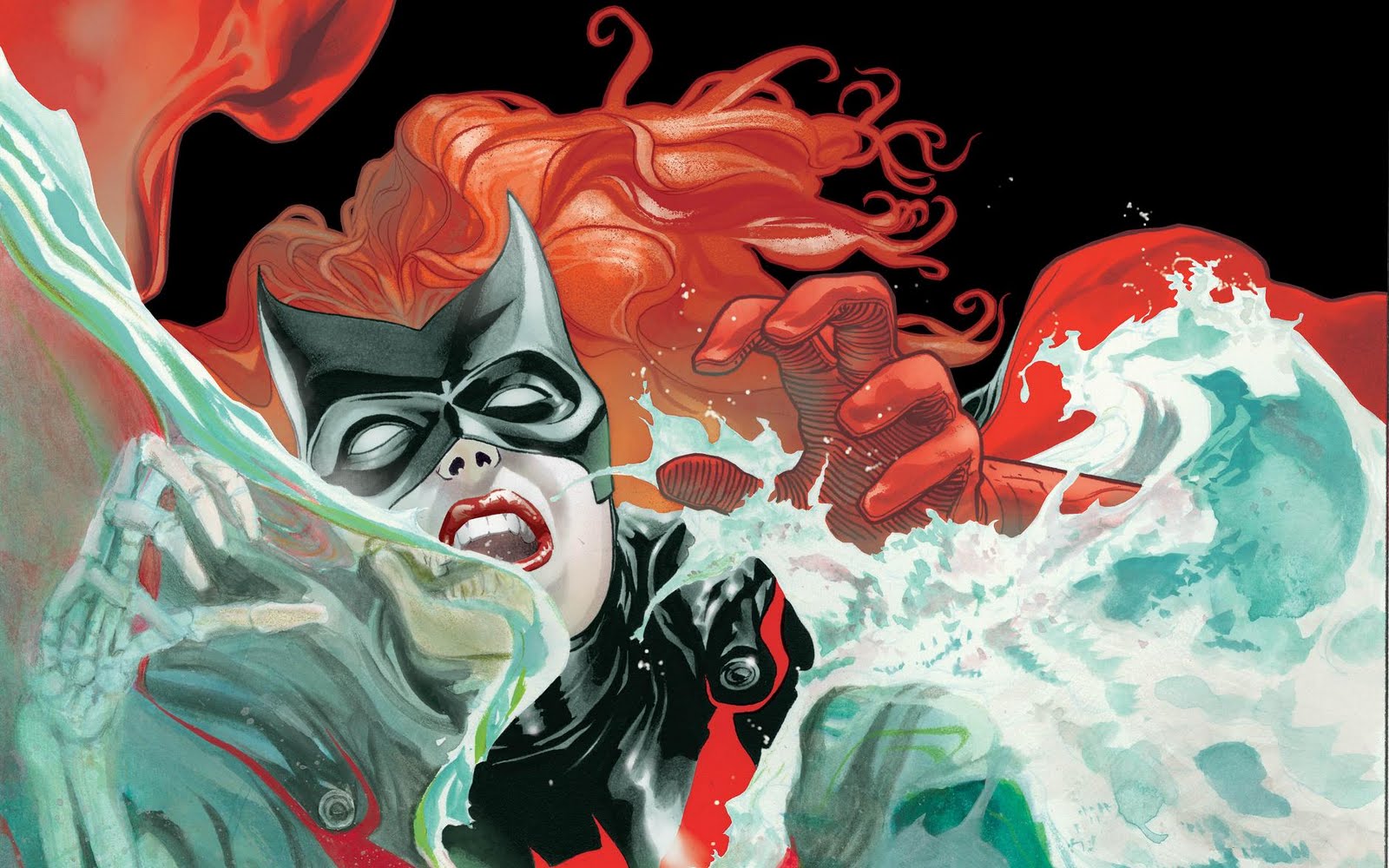 Super Punch Batwoman cover / wallpaper
