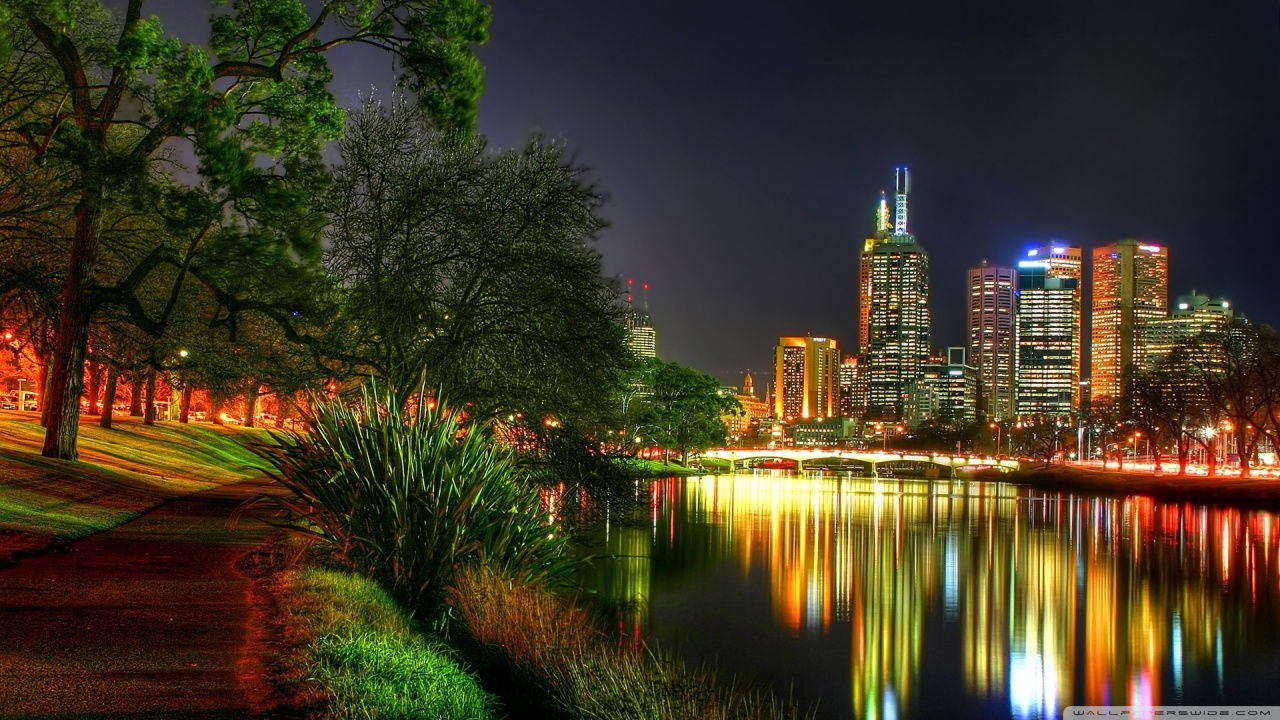 Melbourne At Night HD desktop wallpaper : High Definition ...
