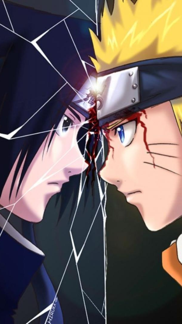 Sasuke vs Naruto iPhone 5 Wallpaper 640x1136