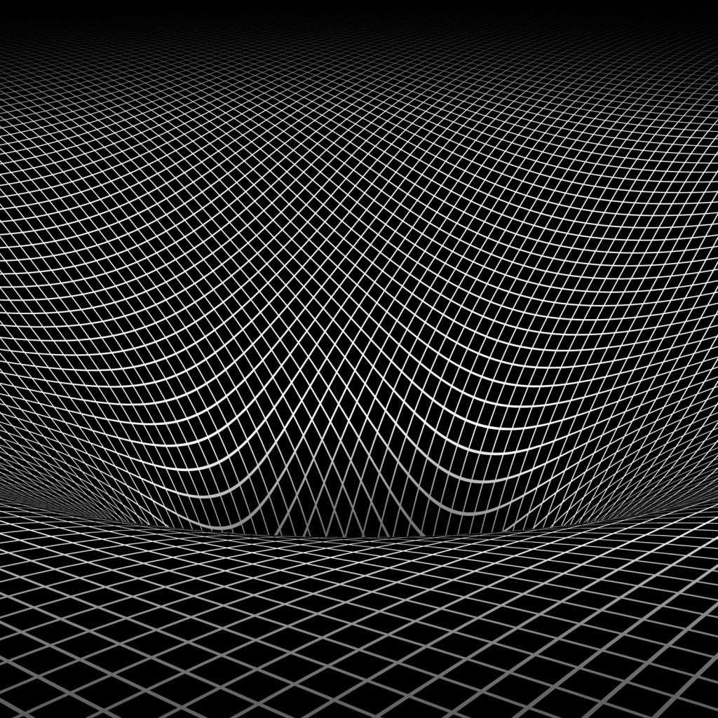 Download Wallpaper 1024x1024 Surface, Mesh, Black white, Immersion ...