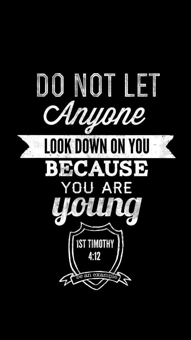 Do Not Let Anyone Look You Down Apple iPhone hd wallpapers. Tap to ...