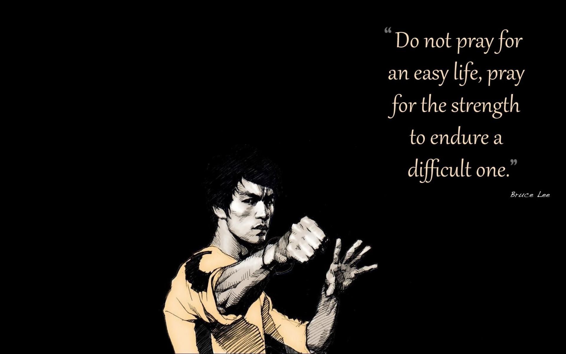 Bruce Lee Inspirational Quote on Life HD Desktop Wallpaper