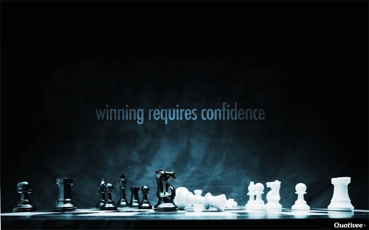 Winning requires confidence - Motivational Quote Wallpaper Quotivee