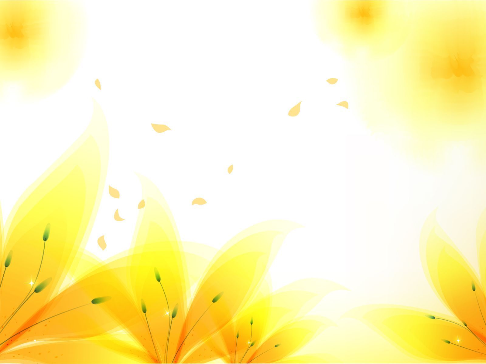 Fresh Yellow Flowers Backgrounds - Flowers, Yellow - PPT Backgrounds