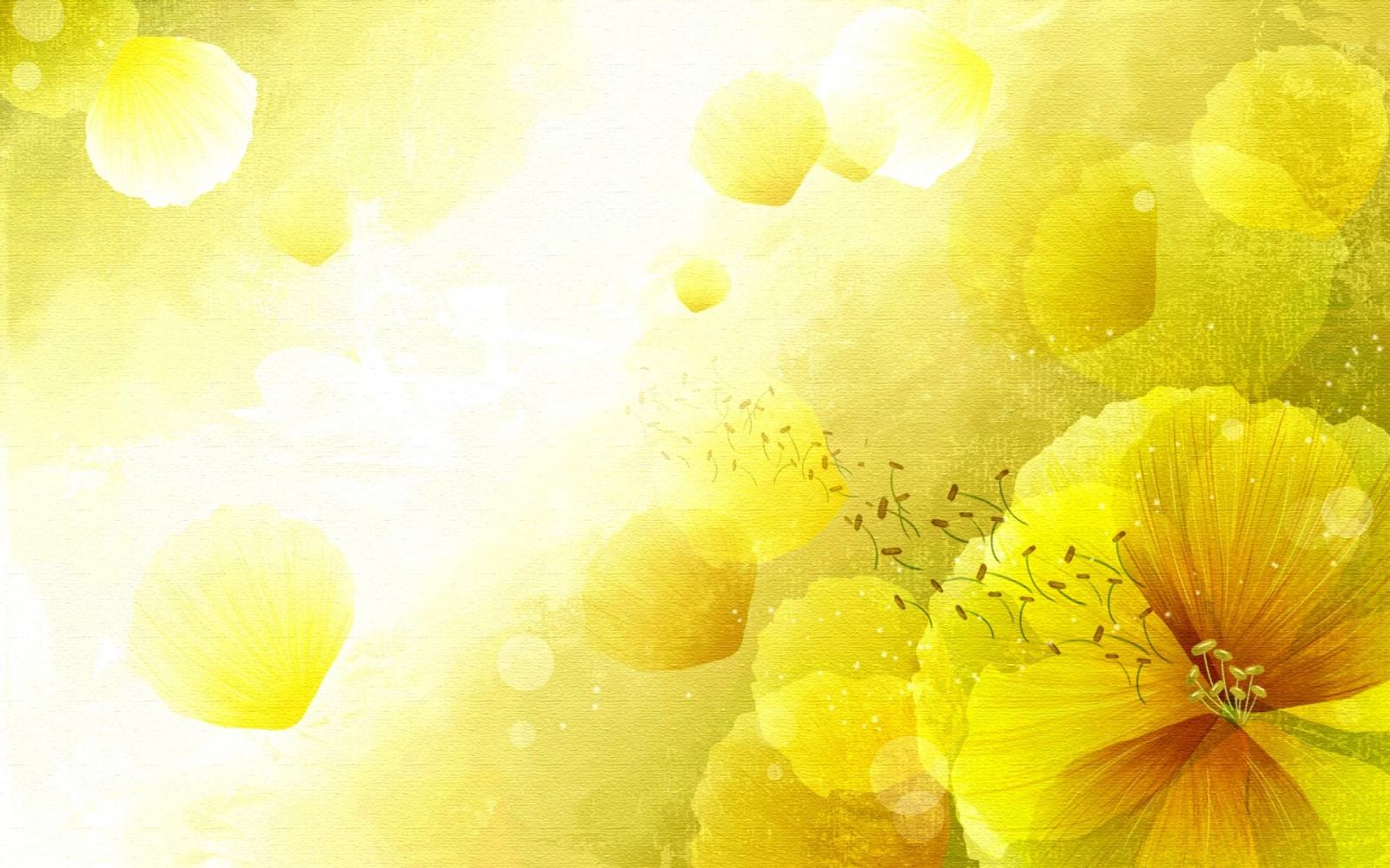 The gallery for Yellow Floral Background Vintage
